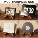 Now Playing Vinyl Record Stand, Single Wood Vinyl Record Display, 1 Second Assemble Now Spinning Stands, LP Player Accessories, Wooden Album Stand, Plate Holders for Displaying, Gifts for Record Lover