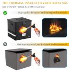 DocSafe Vinyl Record Storage Box with Lock,Fireproof＆Water Resistant Record Organizer Storage for 100+ Single Records(12-inch),Collapsible Storage Crate with Lid&Handles for Valuable Album Collection