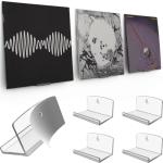 Modern JP Adhesive Vinyl Wall Mount (4-Pack) – Strong Hold Record Holder Wall, Record-Safe Easy Installation, Album Wall Mount for 1LP and 2LP – Clear