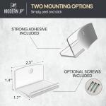 Modern JP Adhesive Vinyl Wall Mount (4-Pack) – Strong Hold Record Holder Wall, Record-Safe Easy Installation, Album Wall Mount for 1LP and 2LP – Clear