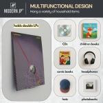 Modern JP Adhesive Vinyl Wall Mount (4-Pack) – Strong Hold Record Holder Wall, Record-Safe Easy Installation, Album Wall Mount for 1LP and 2LP – Clear