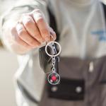 WRITWAA Vinyl Record Keychain Retro Music Key Ring for Men Women Luggage Pendant Creative Present Accessory