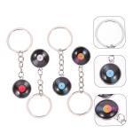 WRITWAA Vinyl Record Keychain Retro Music Key Ring for Men Women Luggage Pendant Creative Present Accessory