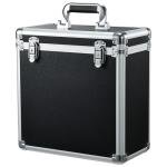 Vinyl Record Storage Case LP Album Collection Display Box Aluminium Water Resistant Vinyl Record Organizer Storage Holds 30+ Valuable Records 7/10/12 Inch Collapsible Storage Crate with Mesh Bag Black