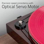 Fluance RT85 Turntable with Ortofon Cartridge, Acrylic Platter, Speed Control, and Vibration Isolation - Walnut
