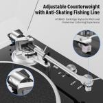 Belt Drive Turntable for Vinyl Record Player,Work with Bluetooth Speakers or Active Speaker,Built-in Phono Pre-amp,USB Digital Output,Magnetic Cartridge, 33/45 RPM,High-Gloss Wood Design