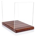 MÖNKE Premium Vinyl Record Storage - a Mid-Century Style Record Holder for Albums, 60-70 LP Capacity - Complements Any Record Player (Brown)