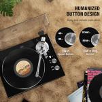 Belt Drive Turntable for Vinyl Record Player,Work with Bluetooth Speakers or Active Speaker,Built-in Phono Pre-amp,USB Digital Output,Magnetic Cartridge, 33/45 RPM,High-Gloss Wood Design