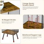 X-cosrack 3-Tier Record Player Stand, Turntable Stand with Storage up to 200 Albums, Corner Vinyl Record Holder with Adjustable Divider, Mid-Century Record Table Vinyl Storage for Bedroom Living Room