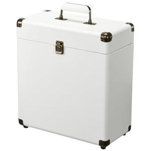 Costravio Vinyl Record Storage Record Holder Display Box Album Storage Moving Boxes Holds 30+ Valuable Records 7/10/12 Inch Record Crates Vinyl Organizer for Journey White