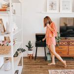 Victrola Liberty – Bluetooth Record Player – 5-in-1 Turntable with Vinyl Stream, FM Radio, USB Playback, Built-in Speakers, Use as Stand or Tabletop Player (Espresso)