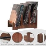 QILICHZ Records Holder,3-Tier Vinyl Record Storage,60LP's Vinyl Record Holder Stand,Wood Album Storage for Vinyls Records Album Book Magazine File
