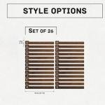 26PCS Alphabetical Wooden Vinyl Storage Dividers, 26 Record Separator Holder Dividers A-Z Fot Horizontal Vertical, Album CD DVD Media Book Shelf Holders Accessories for Music Enthusiasts Album Crate