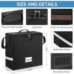 IBVIVIC Fireproof Vinyl Record Storage Box, Record Storage Organizer with Lock Fireproof Record Case for 50+ 7/10/12 Inch Single Vinyl Records Large Capacity File Storage Organizer, Small