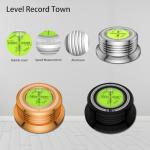 Viborg LP628B Record Weight Stabilizer, Turntable Level and Strobe Scale All-in-one, 280G LP Disc Stabilizer Vinyl Clamp for Phonograph (60Hz, Black)