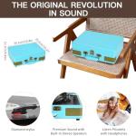 Record Player 3 Speed Bluetooth Portable Suitcase Vinyl Player with Built-in Speakers Turntable Enhanced Audio Sound PU Leather Vintage