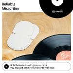 Hudson Hi-Fi 3 Pack Record Mitt Anti Static Record Cleaner & Handler - Record Player Accessories with Soft Microfiber Material for Safe Easy LP Handling and Avoiding Dirty Fingers