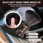 6-in-1 Vinyl Record Cleaning Kit | Vinyl Record Cleaner Kit – Includes 2in1 Velvet Microfiber Brush, Soft Antistatic Nano Fiber Brush, Cleaning Liquid, Duster & Stylus Brush, Storage Box, for Records