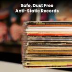 EVEO 100 Vinyl Record Sleeves Outer – Crystal Clear Outer Vinyl Sleeves LP Album Covers 12.75"x12.75" | Perfect Fit Protective 3 Mil Protection for Single & Double LPs - Archival Quality