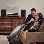 ANGELS HORN Vinyl Record Player, Hi-Fi System Bluetooth Turntable Players with Stereo Bookshelf Speakers, Built-in Phono Preamp, Belt Drive 2-Speed, Adjustable Counterweight, AT-3600L