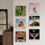 Laurensory Vinyl Record Shelf Wall Mount, 12 inch Clear Acrylic Album Record Holder Display, Floating Shelves for Wall, Magazine Shelf, Kids Bookshelf, Suitable for Bedroom, Living Room, etc.—6 Pack