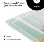 Hudson Hi-Fi Flexible Archival-Grade Vinyl Jacket Outer Sleeves – 100 Pack – Crystal Clear Polypropylene, Anti-Static & Acid-Free