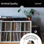 Hudson Hi-Fi Flexible Archival-Grade Vinyl Jacket Outer Sleeves – 100 Pack – Crystal Clear Polypropylene, Anti-Static & Acid-Free