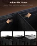 Uniclife Vinyl Record Storage Box, Collapsible LP Storage Organizer with Lid & Handles, Splash-Resistant Album Storage Crate for 80 Single Records (12"), Black Vinyl Record Holder, 13" × 13" × 13"