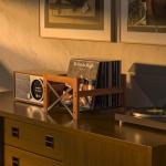 X-cosrack Vinyl Record Holder – 1 Pack Only – Fits 7"–12" Albums, Holds 50–100 Records, DVDs, or CDs – Modern Wooden Storage Stand, File Organizer Rack, Brown