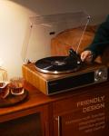 ONE-Q All-in-one Vinyl Record Player with Bluetooth 5.4, HiFi Turntable Built-in Speakers, Phono Preamp, AT-3600L Cartridge, 33/45 RPM, Auto Off