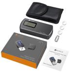 Neoteck Digital Turntable Stylus Force Gauge 0.01g/5.00g with Blue LCD Backlight Turntable Stylus Pressure Gauge with 5g Weight & Leather Case Accurate Tracking for Tonearm Phono Cartridge-Grey