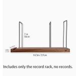 LiTY Vinyl Record Storage Holder, Solid Wood Record Stand for albums, 50-75 LP Vinyl Rack, Built-in Now Playing, for Albums Rack Organizer Record Display