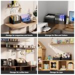 Vecxoty Wood Vinyl Record Storage, Retro & Durable Vinyl Crate and Record Holder, Album Storage Record Case Box for 60+ Records, Perfect Record Organizer for Home Decor and Collection Display(Black)