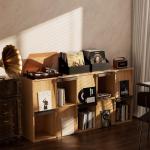 Vecxoty Wood Vinyl Record Storage, Retro & Durable Vinyl Crate and Record Holder, Album Storage Record Case Box for 60+ Records, Perfect Record Organizer for Home Decor and Collection Display(Black)