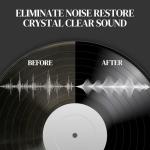 Vinyl Record Cleaner Kit - Complete 5-in-1 Vinyl Records Cleaning Kit Includes Soft Velvet Record Brush, Cleaning Liquid, Anti-Static Nano Fiber Record Cleaning Brush, Cleaning Cloth and Storage Bag