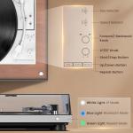 1 BY ONE Fully Automatic Belt-Drive Turntable, Wireless Vinyl Record Player with Automatic Repeat Function, Remote Control, Phono Preamp, AT-3600L Cartridge, 33/45 RPM