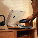 1 BY ONE Fully Automatic Belt-Drive Turntable, Wireless Vinyl Record Player with Automatic Repeat Function, Remote Control, Phono Preamp, AT-3600L Cartridge, 33/45 RPM