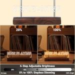 Onmiwod Light Up Now Playing Vinyl Record Stand, Vinyl Record Holder with Adjustable Warm White Lights, Wooden Acrylic Holder for Record Album Display and Storage, Accessories Gifts for Record Lovers