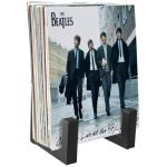 Picowe Vinyl Record Storage Holder, Black LP Display Rack Organizer, Metal Record Stand (1 Pack)