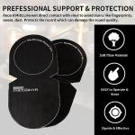 sdroceRyaM 4PCS Record Mitt LP Handler Gripper Anti-Static Vinyl Record Cleaner &Protector Soft Microfiber Practical Turntable Accessories(Black)