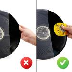 sdroceRyaM 4PCS Record Mitt LP Handler Gripper Anti-Static Vinyl Record Cleaner &Protector Soft Microfiber Practical Turntable Accessories(Black)