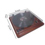 Vinyl Record Player with Bluetooth Input/Output, FM Radio, USB/SD Play&Recording, 3 Speed Turntable with Built-in Speakers, RCA Output, AUX in, Earphone Jack