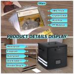 Vinyl Record Storage with 100 Record Sleeves, Fireproof & Water Resistant Record Organizer Box with Lock, Wrinkle-Free Vinyl Clear Sleeves Outer Protective Kits Covers 12.75" Albums 3 Mil Thick