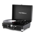 Victrola Journey II (2025 Model) – Bluetooth Suitcase Record Player – Built-in Stereo Speakers with Enhanced Bass, 3-Speed Turntable, Bluetooth Input and Output, RCA & Headphone Outputs (Black)