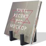 EGMEHOAD Vinyl Record Storage Holder, Black Lp Record Holder,Metal Album Storage for Vinyl Records
