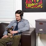 ZICOTO Decorative Vinyl Record Storage Box for 50+ Single Records - Sturdy and Easy to Carry LP Holder with Lid - The Perfect Storage Crate for Your Valuable Album Collection