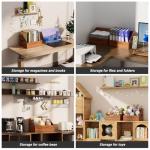 Vecxoty Wood Vinyl Record Storage, Retro & Durable Vinyl Crate and Record Holder, Album Storage Record Case Box for 60+ Records, Perfect Record Organizer for Home Decor and Collection Display(Brown)