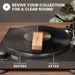 EVEO Vinyl Record Cleaning Kit - 4-in-1 Premium Vinyl Record Cleaner & Vinyl Cleaning Kit with Velvet Brush, Vinyl Cleaner Liquid, Duster & Turntable Stylus Gel