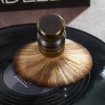 NiHome Vinyl Record Cleaning Brush, Anti-Static Soft LP Record Cleaner, Vinyl Dust Remover Brush with Ultra-Fine Fiber Bristles, Safe for Vinyl LP CD Album Care, Retro Design with Beech Wood Handle