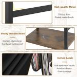 Bikoney Record Player Stand, Turntable Stand with 3-Tier Vinyl Record Storage, Record Player Table 200 Albums, End Table with Vinyl Display Holder Shelf, Record Player Cabinet Media Console for Stereo